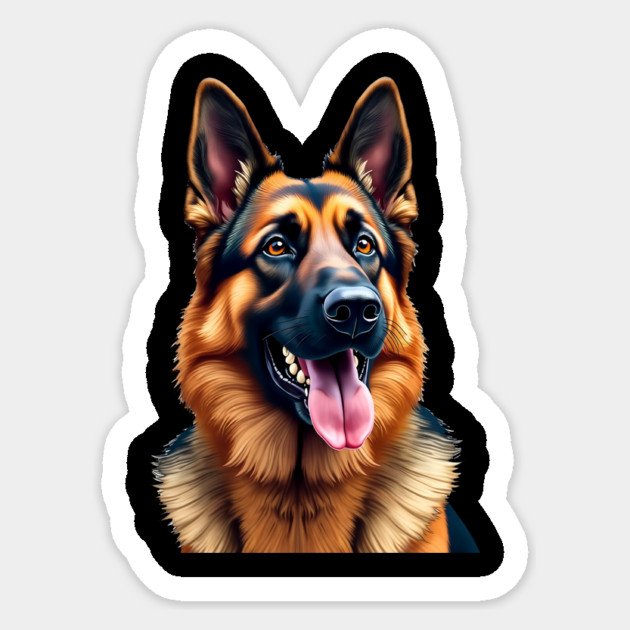 Older German Shepherd : Timeless Loyalty Sticker by IamActiveDog