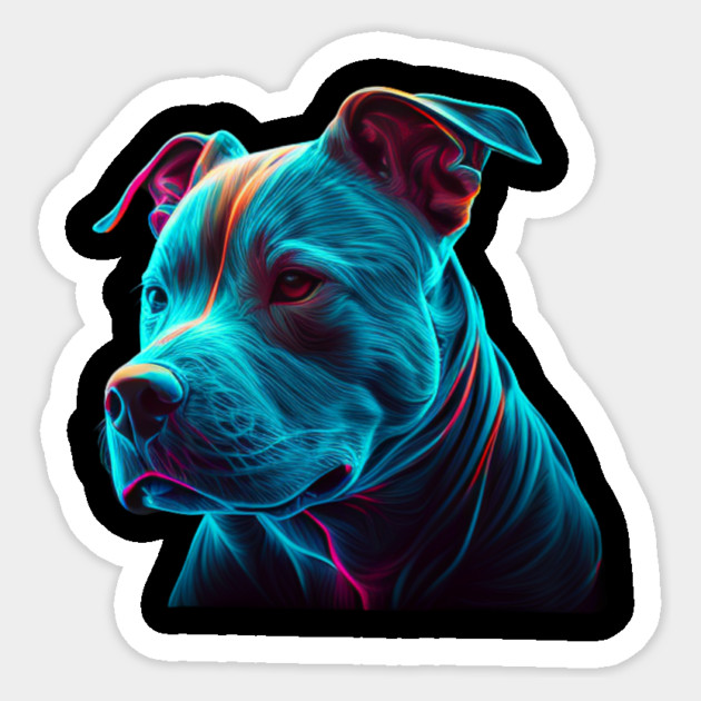 Blue Nose Pitbull Spirit: Courage and Resilience Sticker by IamActiveDog