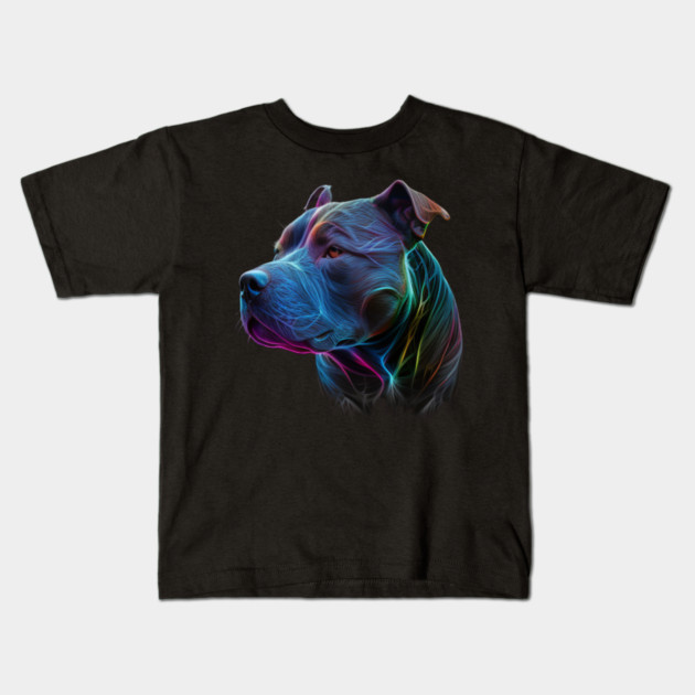 Blue Nose Pitbull Fierce: Bold and Brave Kids T-Shirt by IamActiveDog