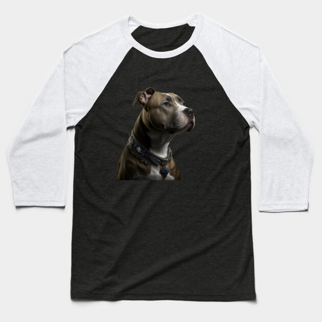 Blue Nose Pitbull Excellence: American Staffordshire Baseball T-Shirt by IamActiveDog