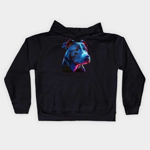 Blue Nose Pitbull Heart: Love and Devotion Kids Hoodie by IamActiveDog