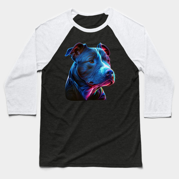 Blue Nose Pitbull Heart: Love and Devotion Baseball T-Shirt by IamActiveDog