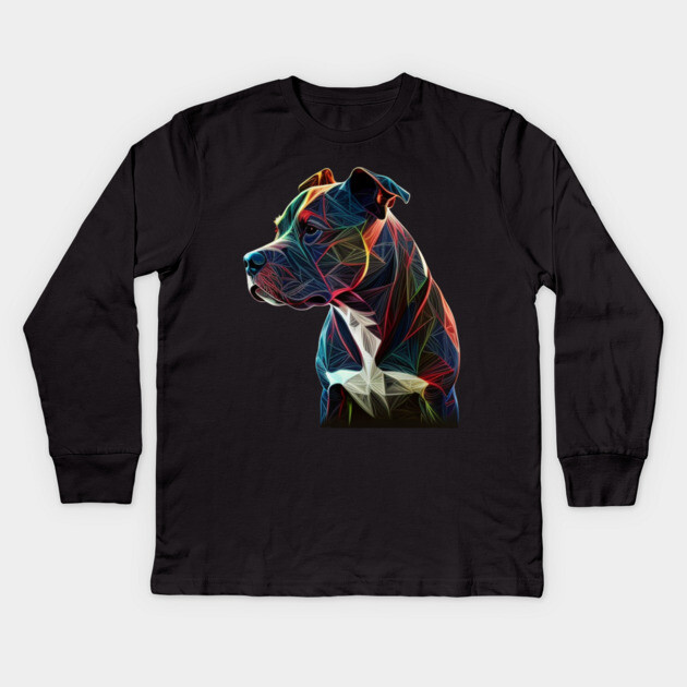 Blue Nose Pitbull Passion: Loyalty and Love Kids Long Sleeve T-Shirt by IamActiveDog
