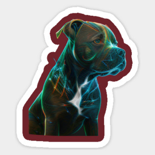 Blue Nose Pitbull Glory: Courage and Love Sticker