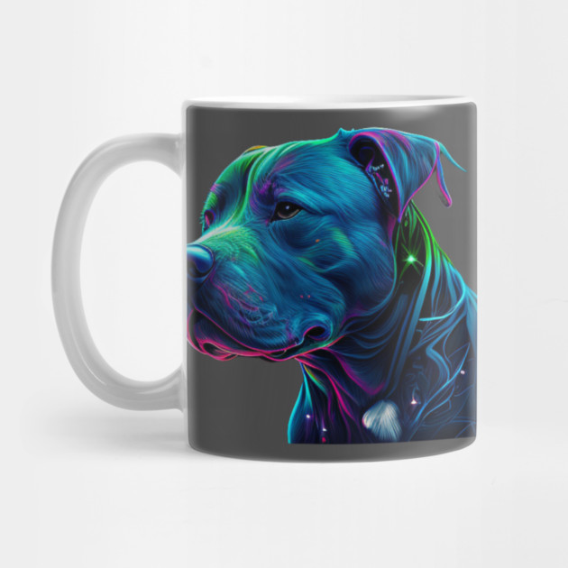 Blue Nose pitbull Neon Brilliance Pride by IamActiveDog