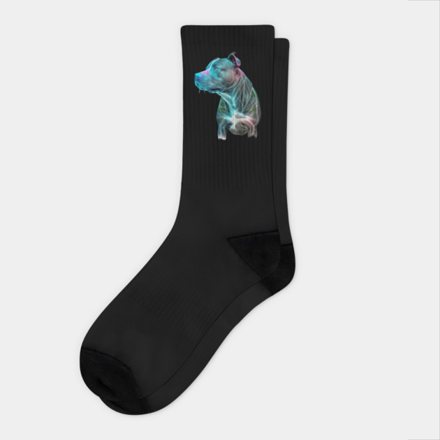 Blue Beauty: Blue Nose Pitbull Love Socks by IamActiveDog