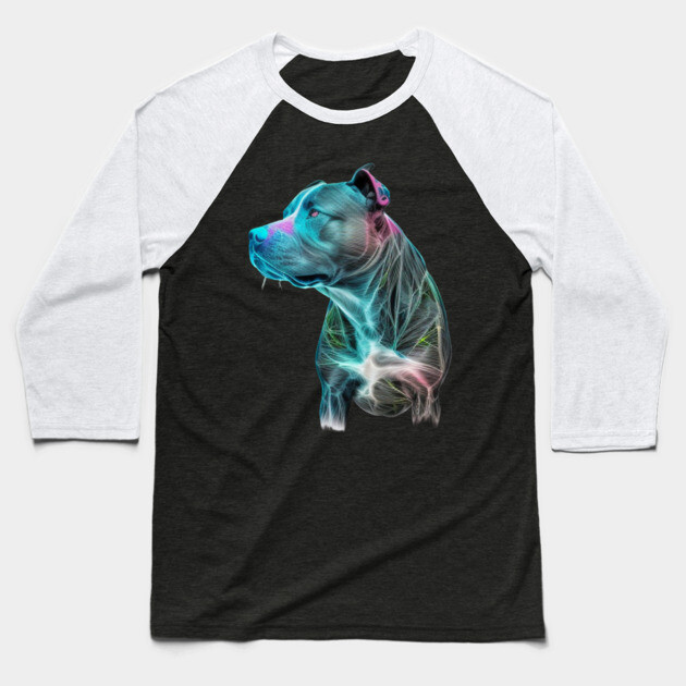 Blue Beauty: Blue Nose Pitbull Love Baseball T-Shirt by IamActiveDog