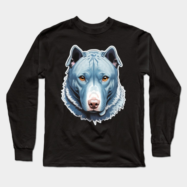 Blue Nose Pitbull - Powerful and Proud Long Sleeve T-Shirt by IamActiveDog