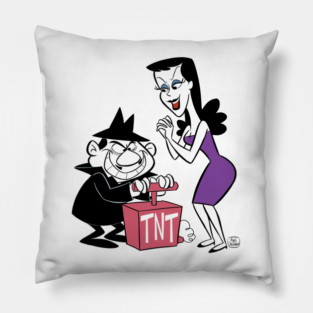 BORIS AND NATASHA (FROM "ROCKY AND BULLWINKLE") Pillow
