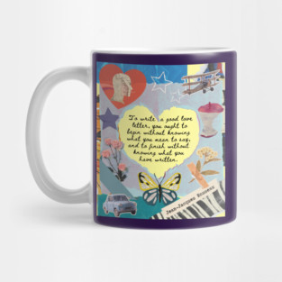 Jean-Jacques Rousseau Quote: To write a good love letter, you ought to begin without knowing what you mean to say, and to finish without knowing what you have written. Mug