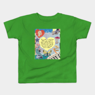 Jean-Jacques Rousseau Quote: To write a good love letter, you ought to begin without knowing what you mean to say, and to finish without knowing what you have written. Kids T-Shirt