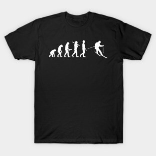 Funny Skiing Evolution Gift For Skiers T-Shirt