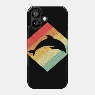Retro Vintage 80s Dolphin Gift For Dolphin Lovers Phone Case