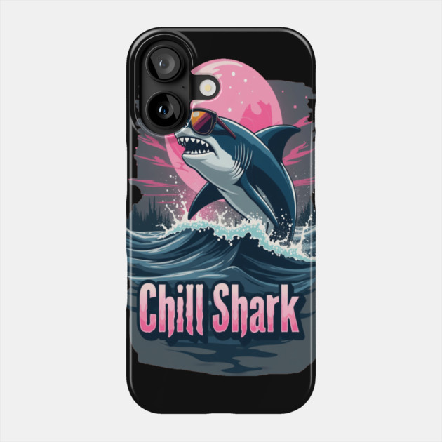 Cute Chill Shark Design Phone Case by BirdsnStuff