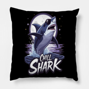 Cute Chill Shark Design Pillow