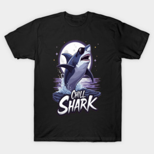 Cute Chill Shark Design T-Shirt