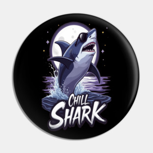 Cute Chill Shark Design Pin