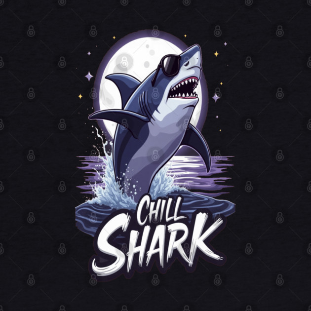 Cute Chill Shark Design by BirdsnStuff