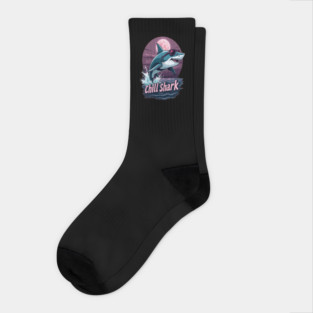 Cute Chill Shark Design Socks