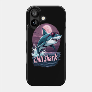 Cute Chill Shark Design Phone Case
