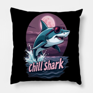 Cute Chill Shark Design Pillow