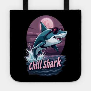 Cute Chill Shark Design Tote