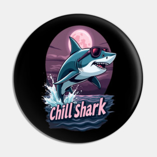 Cute Chill Shark Design Pin