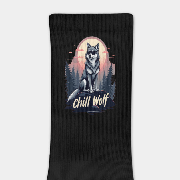 Chill Wolf Text Design by BirdsnStuff