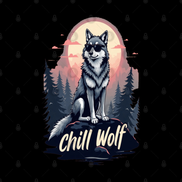 Chill Wolf Text Design by BirdsnStuff