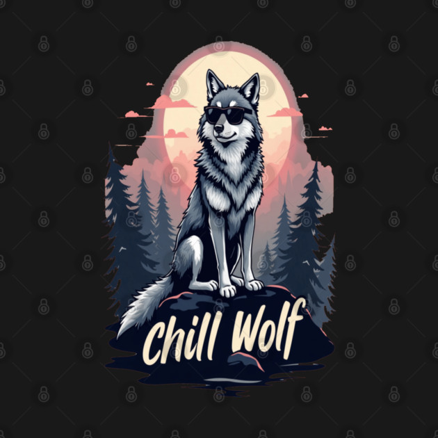 Chill Wolf Text Design by BirdsnStuff
