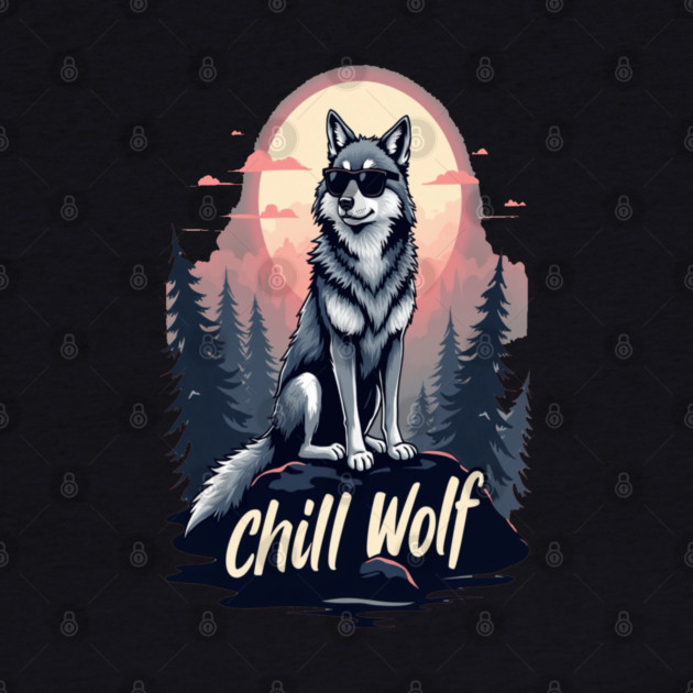 Chill Wolf Text Design by BirdsnStuff