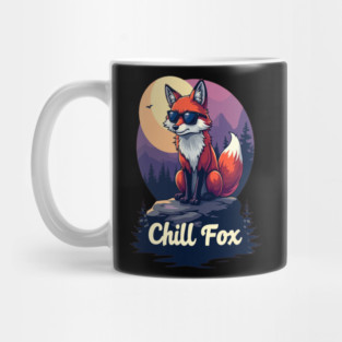 Chill Fox Text Design Mug