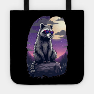 Cute Raccoon in Sunglasses Tote
