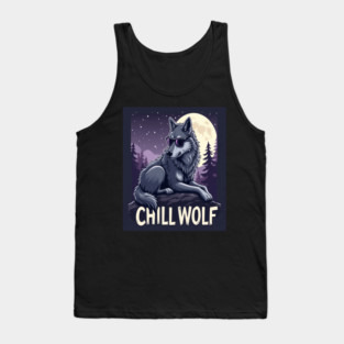 Chill Wolf in Sunglasses Tank Top