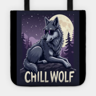 Chill Wolf in Sunglasses Tote