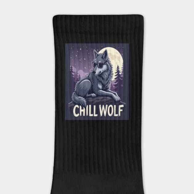 Chill Wolf in Sunglasses by BirdsnStuff