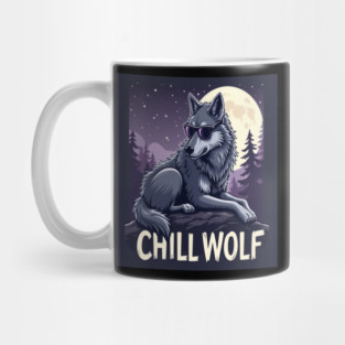 Chill Wolf in Sunglasses Mug
