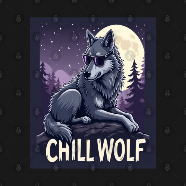 Chill Wolf in Sunglasses by BirdsnStuff