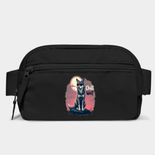 Chill Wolf Text Design Bag