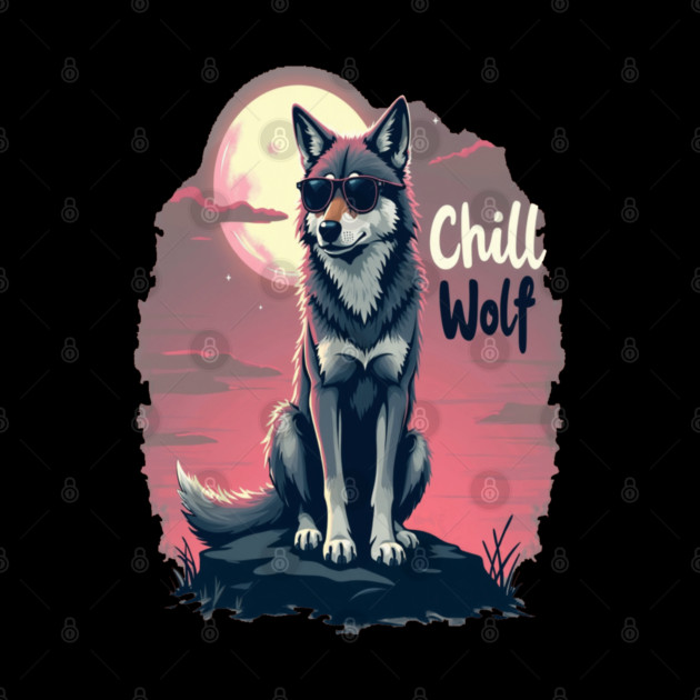 Chill Wolf Text Design by BirdsnStuff