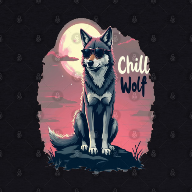 Chill Wolf Text Design by BirdsnStuff