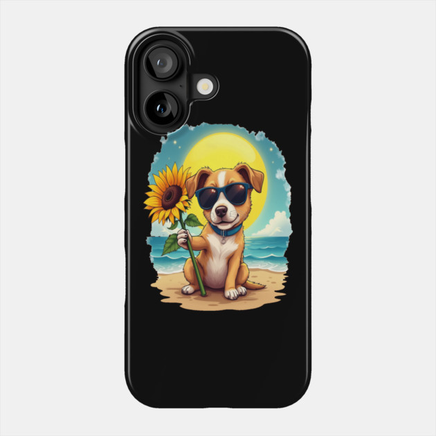 A Cute Puppy in Sunglasses Phone Case by BirdsnStuff