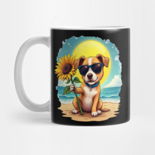 A Cute Puppy in Sunglasses Mug