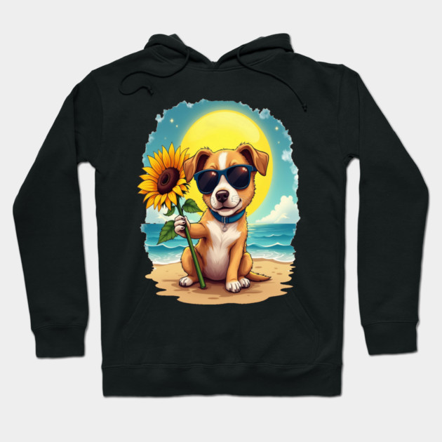 A Cute Puppy in Sunglasses Hoodie by BirdsnStuff