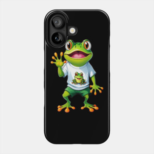 Green Happy Frog Phone Case