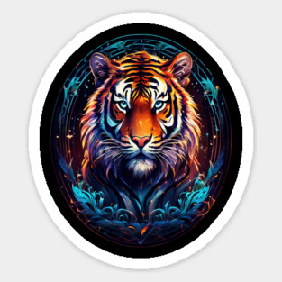 A Majestic Tiger in Logo Style Magnet