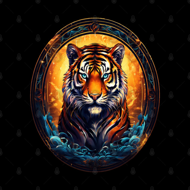 A Majestic Tiger in Logo Style by BirdsnStuff