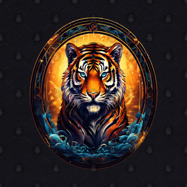 A Majestic Tiger in Logo Style by BirdsnStuff