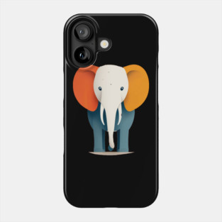 Minimilist Elephant in Shapes Phone Case