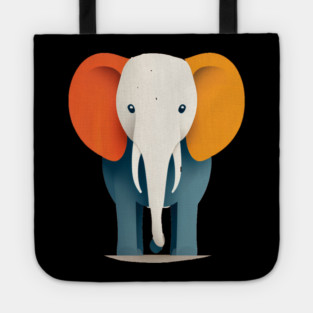 Minimilist Elephant in Shapes Tote